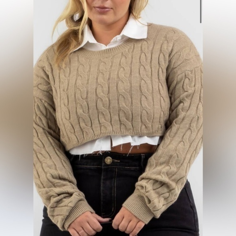 Crop Top Layered Sweater